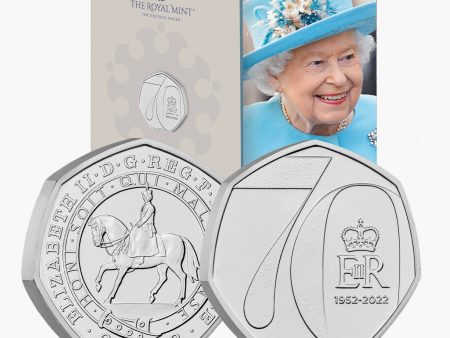 The Platinum Jubilee of Her Majesty The Queen 2022 UK 50p BU Coin Discount