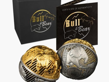 Bull & Bear Spherical 2oz Silver Coin Discount