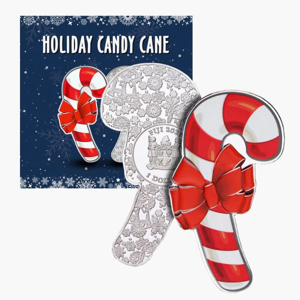 Candy Cane Coloured 1 2 Oz Silver One Dollar Coin Online Sale