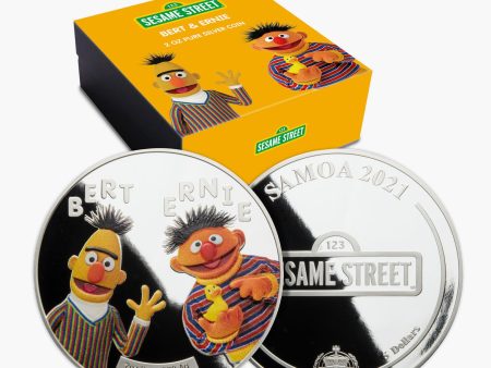 Sesame Street Bert and Ernie 2oz Silver Coin Discount