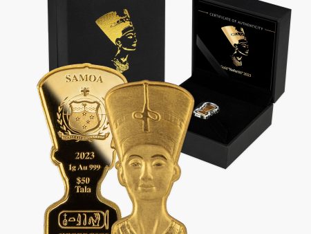 Nefertiti Solid Gold Shaped Coin Fashion