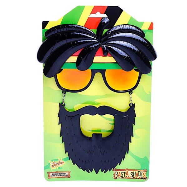 Rasta Sunglasses with Beard | Sun-Staches Online Sale