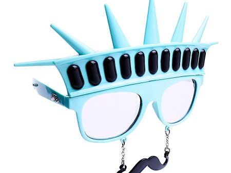 Statue of Liberty Sunglasses with Mustache | Sun-Staches Supply