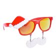 Red Glitter Santa Sunglasses with Mustache | Sun-Staches Sale